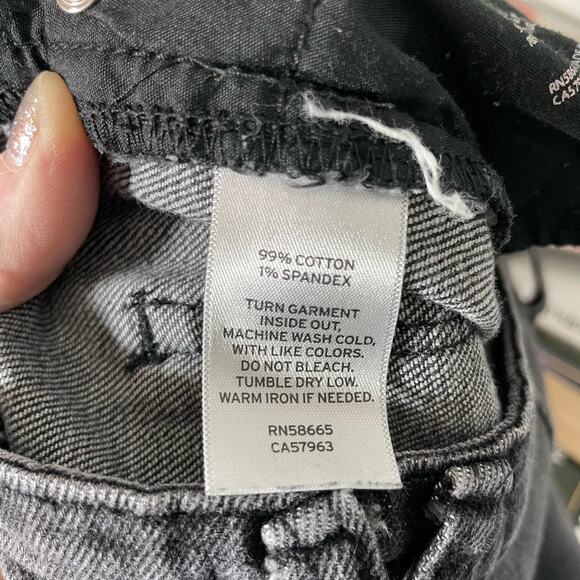 BP Nordstrom Women's Black High Rise Straight Leg Crop Jeans - 28 - Distressed - Picture 7 of 9